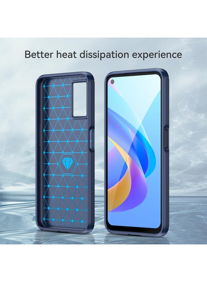 S-TOP Case For OPPO A96 Brushed Texture Carbon Fiber TPU Phone Case - Image 2