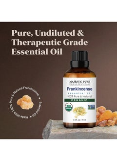 Majestic Pure Majestic Pure USDA Organic Frankincense Essential Oil | 100% Pure and Natural Frankincense Oil for Pain Relief, Premium Grade Essential Oils for Diffuser, Aromatherapy, Skin, Face| 4 fl oz  - Image 2