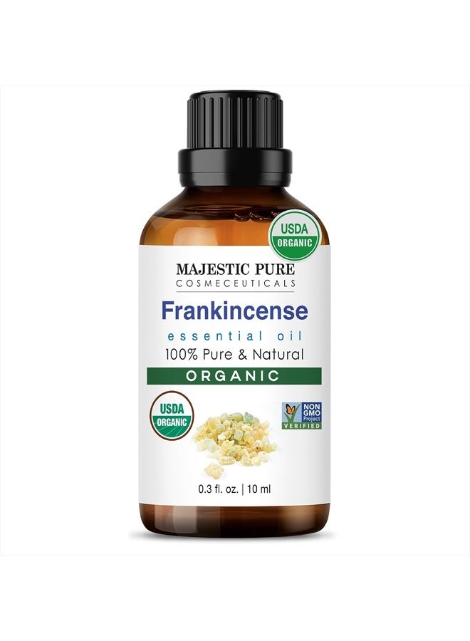 Majestic Pure USDA Organic Frankincense Essential Oil | 100% Pure and Natural Frankincense Oil for Pain Relief, Premium Grade Essential Oils for Diffuser, Aromatherapy, Skin, Face| 4 fl oz - Image 1