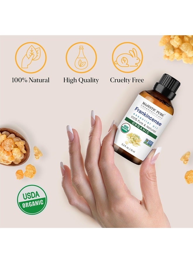 Majestic Pure USDA Organic Frankincense Essential Oil | 100% Pure and Natural Frankincense Oil for Pain Relief, Premium Grade Essential Oils for Diffuser, Aromatherapy, Skin, Face| 4 fl oz - Image 5
