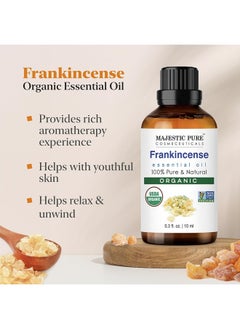 Majestic Pure Majestic Pure USDA Organic Frankincense Essential Oil | 100% Pure and Natural Frankincense Oil for Pain Relief, Premium Grade Essential Oils for Diffuser, Aromatherapy, Skin, Face| 4 fl oz  - Image 3
