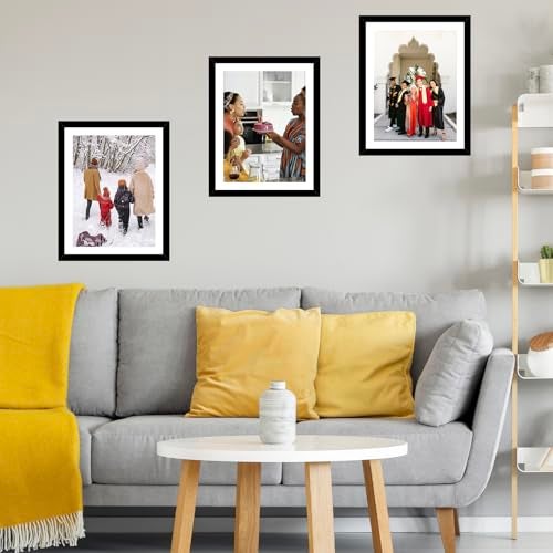 JCJMY 16x20 Picture Frame Black with 14x18 Mat for 40 x 50cm Diamond Art Painting, Display Photo 14x18 with Mat or 16 x 20 Without Mat, Wall Hanging Large Frame with Plexiglass, Black - Image 5