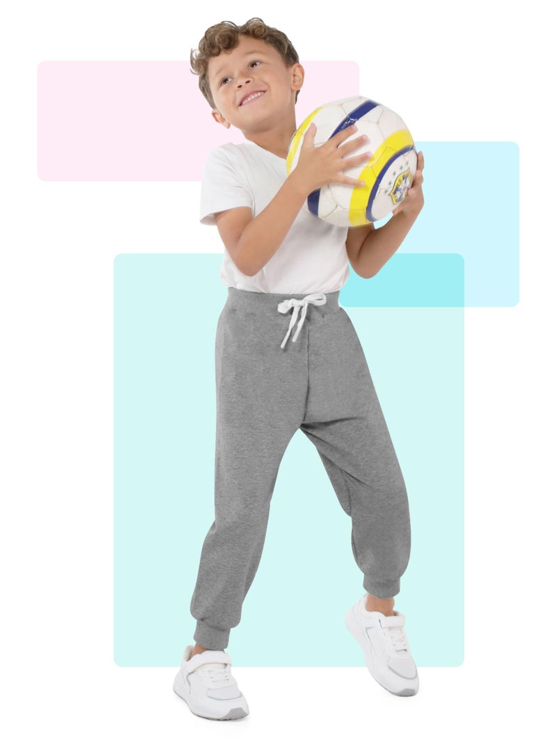 Resinta 4 Pack Toddler and Boys Joggers Sweatpants Cotton Kids Active Pants with Drawstring Casual Athletic Clothes - Image 4