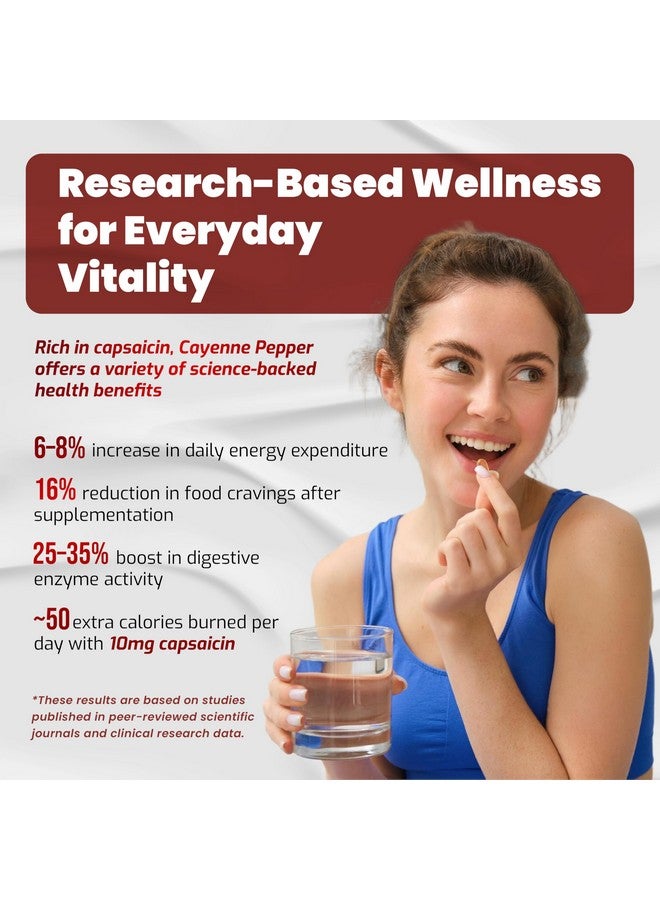 VEGATOT Organic Cayenne Pepper 9IN1 Complex with Cinnamon, Ginger, Turmeric for Overall Health, Immune System, Digestion Wellness (150 Count (Pack of 1)) - Image 3