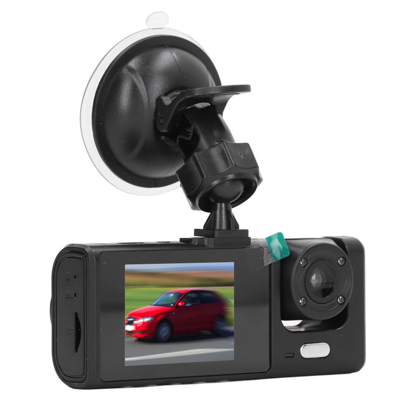 Car Traffic Recorder Night Vision 320mAh 3 Lens Front Rear Built in Camera 2.0 In IPS Mini USB 5V 2A HD Car Dashboard Recorder - Image 1