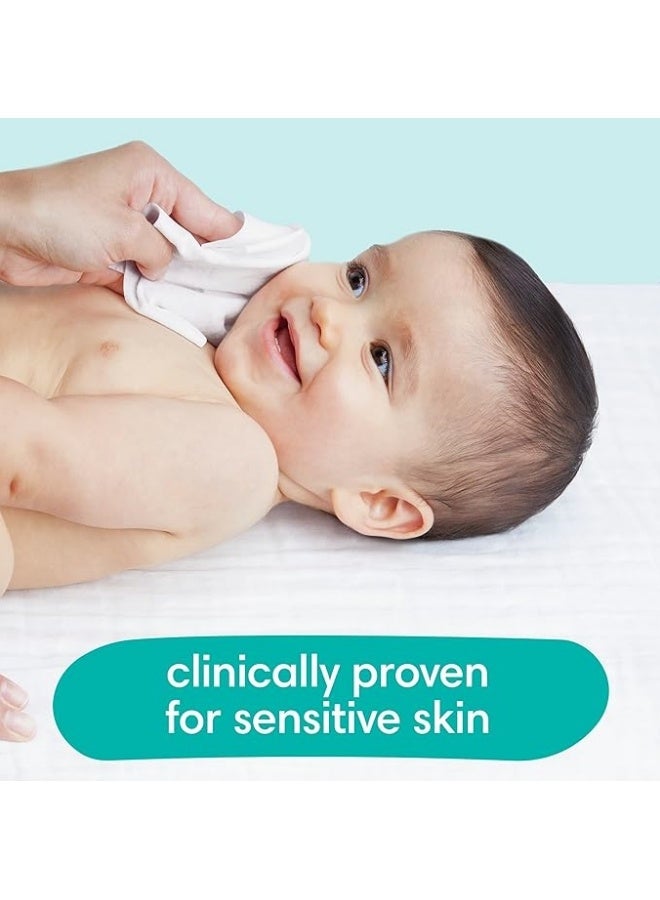 مناديل مبللة، مناديل أطفال، مناديل مبللة عبوة صغيرة للسفر، ماء نقي بنسبة 99%، مناديل أطفال لطيفة بدون رائحة، مناديل أطفال مضادة للحساسية وغير معطرة، مناديل متعددة الاستخدامات، آمنة للعناية ببشرة الطفل، خالية من الكحول، للأطفال والرضع، 90 منديلًا في العبوة - Image 3