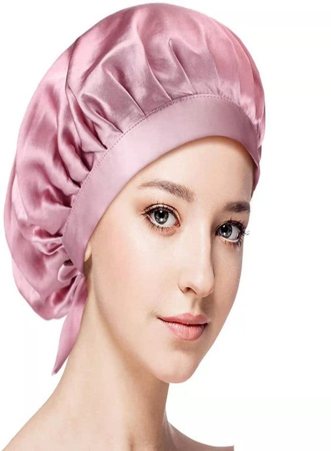 LFRNZS Silk Bonnet for Sleeping, Smooth Cap for Women Hair Care, Hair Bonnet for Sleeping,Silk Night Sleep Cap Adjustable Hair Wrap for Sleeping - Image 1