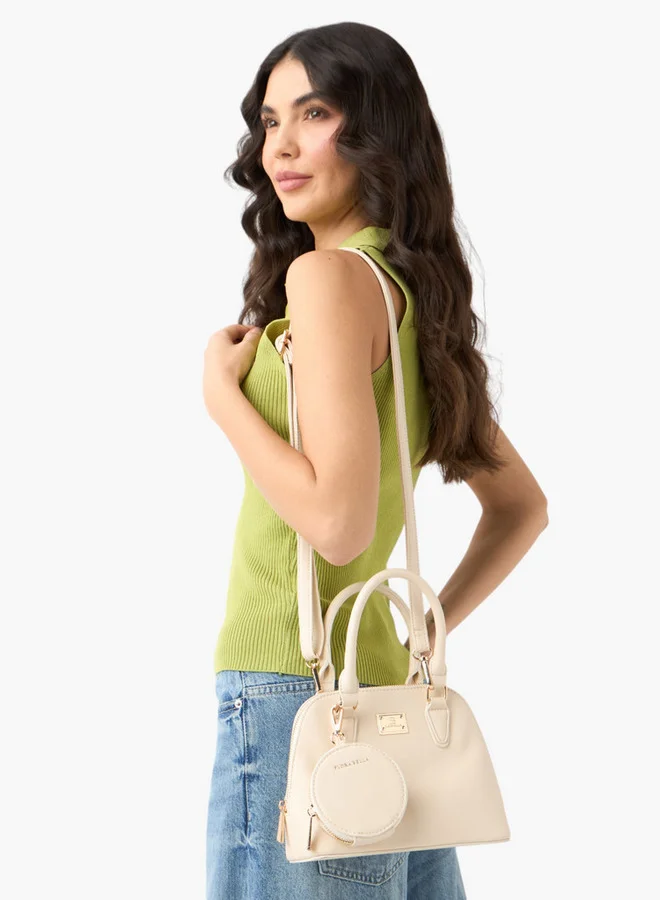 Flora Bella By Shoexpress Solid Tote Bag with Double Handle and Detachable Coin Pouch