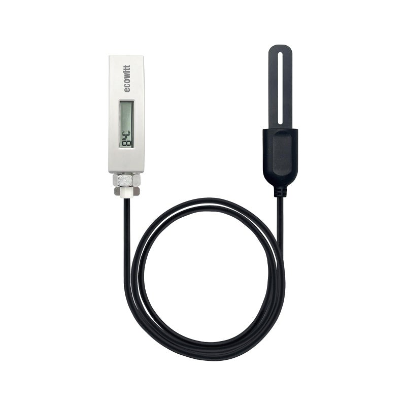 ECOWITT ECOWITT WH51L Soil Moisture Sensor with 1m/3.28ft PVC Wire Probe, LCD Display, Needs to Pair with Wi-Fi Gateway, 915 MHz  - Image 1