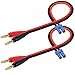 QOFOWIN EC5 Plug Connector Adapter EC5 Male Plug to 4mm Banana Male Connector Adapter with 12AWG 30CM118 inch Cable for RC Helicopter Vehicle ToysQuadcopter Car 2 Pack EC5 - Image 3