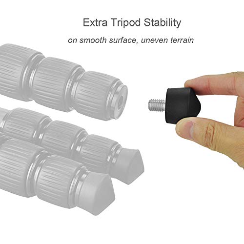 Foto&Tech Universal Anti-Slip 3/8" Rubber Foot Spike Compatible with Andoer Benro Gitzo Induro Kingjoy Manfrotto Weifeng RRS 3/8"-16 Thread Tripod Monopod on Smooth Uneven Surface 30mm x 40mm (3 PCS) - Image 3