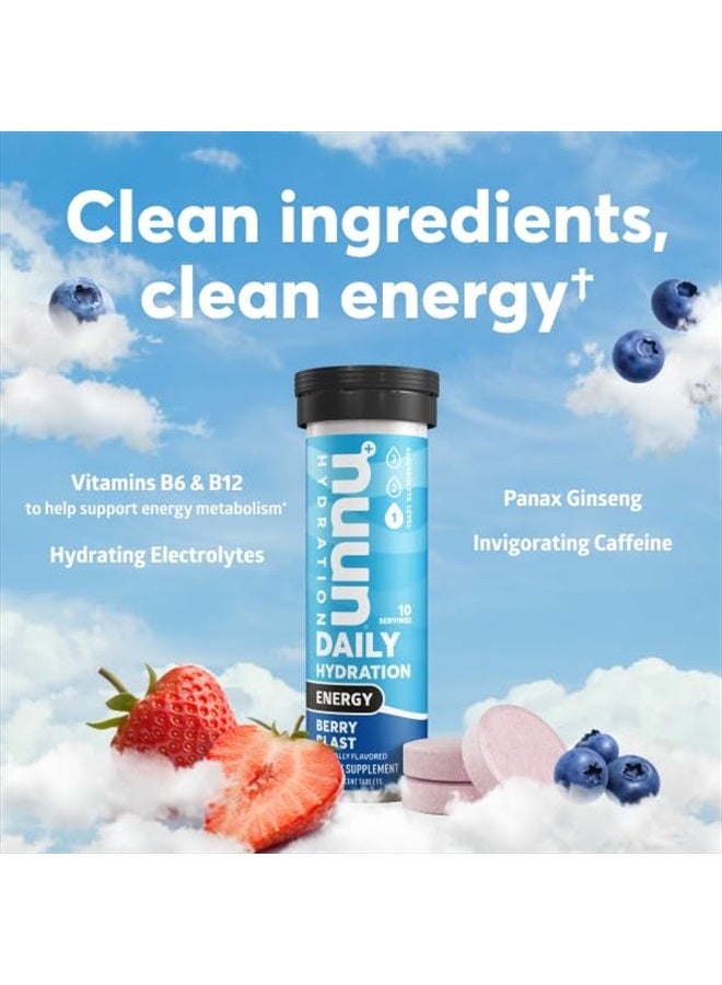 Nuun Energy: Caffeine, B Vitamins, Ginseng, Electrolyte Drink Tablets, Mixed Flavors, 10 Count (Pack of 4) - Image 4