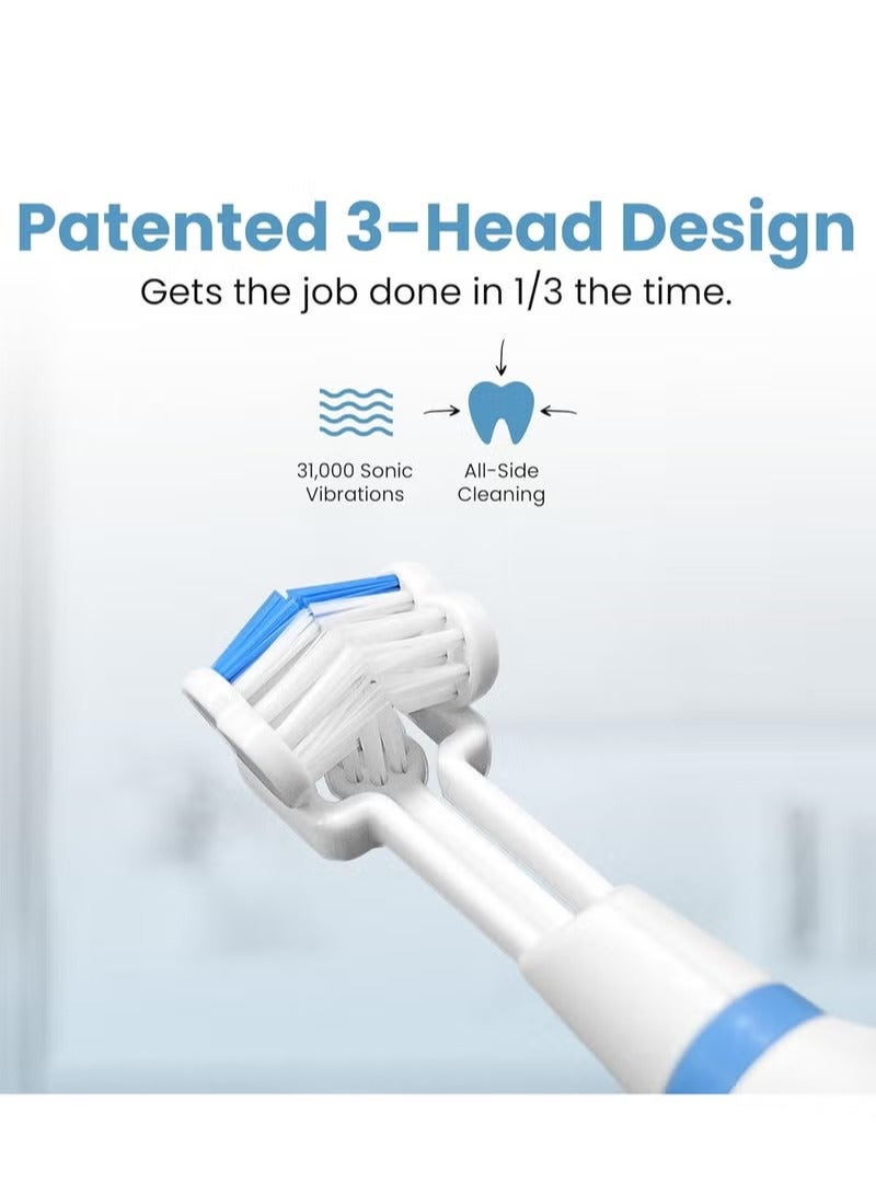 Fresh Triple-Sided Soft Bristle Toothbrush with Tongue Scraper – Complete Teeth & Tongue Cleaning Multicolour - Image 2