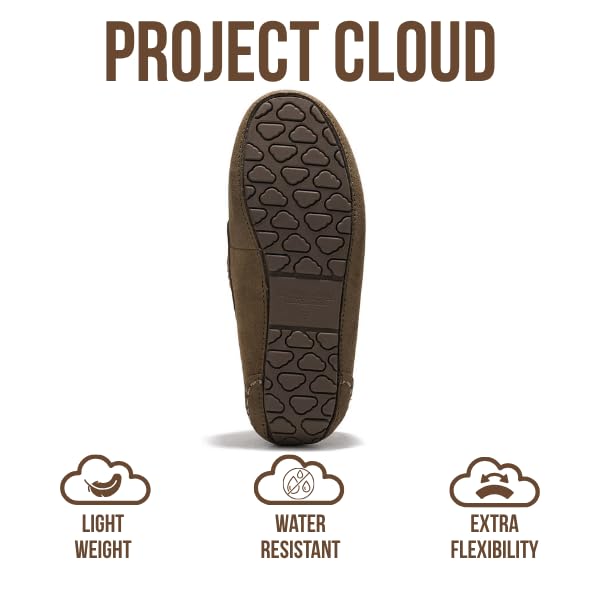 Project Cloud 100% Genuine Leather Slippers for Women - Fur Lined Outdoor Slippers for Women Footwear with Memory Foam - Stylish Womens Moccasin (Cathi, TAUP, 5.5) - Image 5