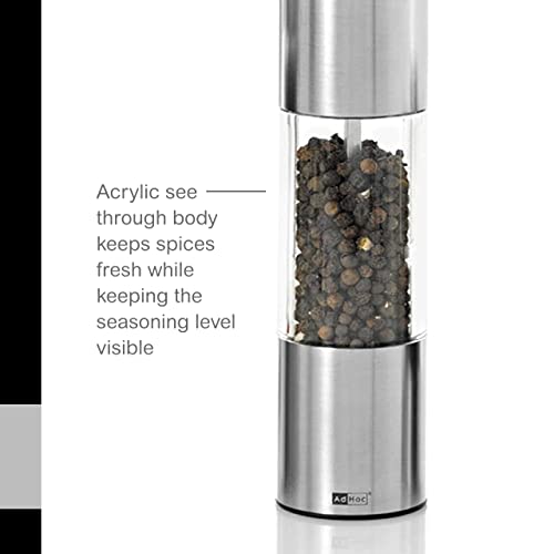 AdHoc Classic Medium Pepper or Salt Mill - Manual Salt & Pepper Grinding with Adjustable Grinds - Handy Grinder with Versatile Ceramic Mechanism - Image 3