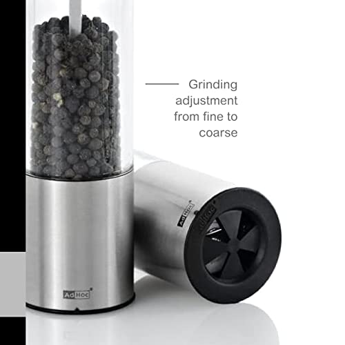 AdHoc Classic Medium Pepper or Salt Mill - Manual Salt & Pepper Grinding with Adjustable Grinds - Handy Grinder with Versatile Ceramic Mechanism - Image 5