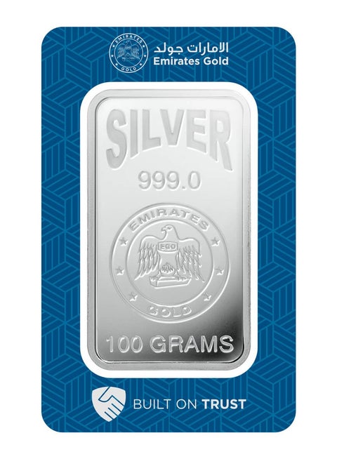 Emirates | 100g Pure Silver Bar 999 - 100 Grams