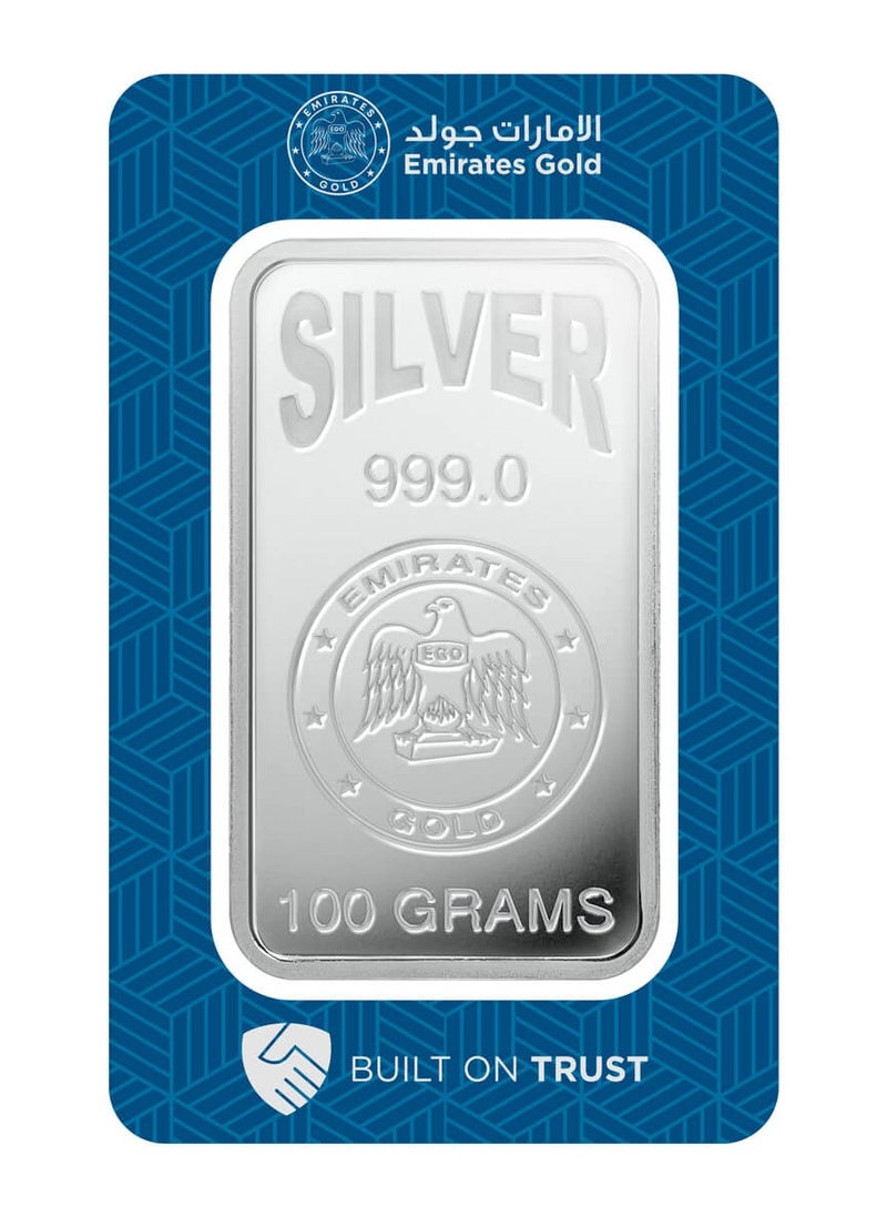 Emirates Gold Emirates | 100g Pure Silver Bar 999 - 100 Grams  - Image 1