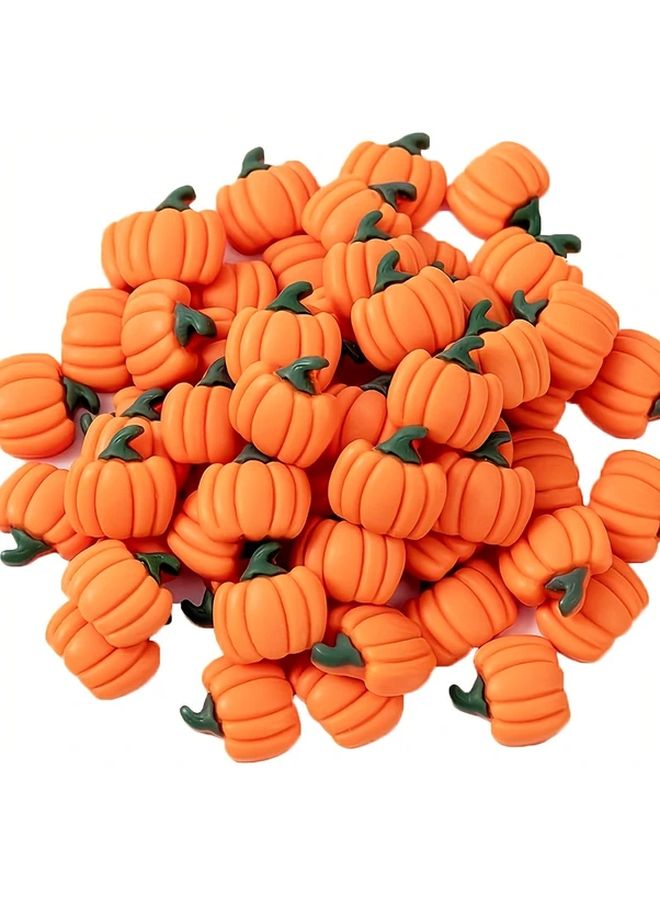 Mini Resin Pumpkin Set 10 Pcs Realistic Orange Fake Pumpkins for Halloween Thanksgiving Christmas Easter Ramadan Decor Durable Miniature Fruits for DIY Crafts Home Decor Party Supplies Holiday Display Festive Table Centerpiece - Image 5