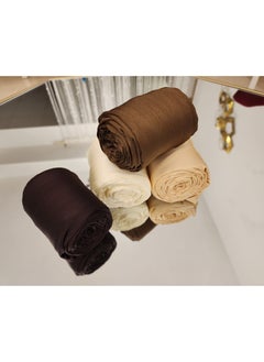 Maple's Pleated Muna Satin Hijab (Pack Of 4pcs)  - Image 1