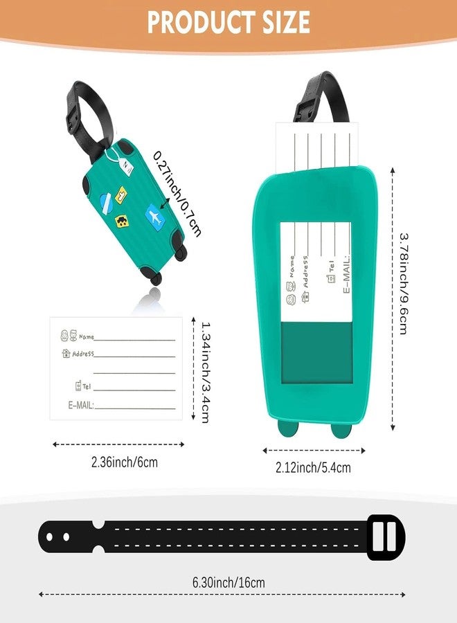 DOUSHI Pack of 5 Luggage Tags, PVC Luggage Labels for Suitcases with Name Address Phone Number Labels, Travel Bag Tags for Easily Identification of Bags (Multicolour) - Image 2