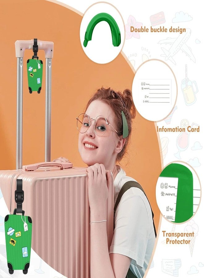 DOUSHI Pack of 5 Luggage Tags, PVC Luggage Labels for Suitcases with Name Address Phone Number Labels, Travel Bag Tags for Easily Identification of Bags (Multicolour) - Image 5