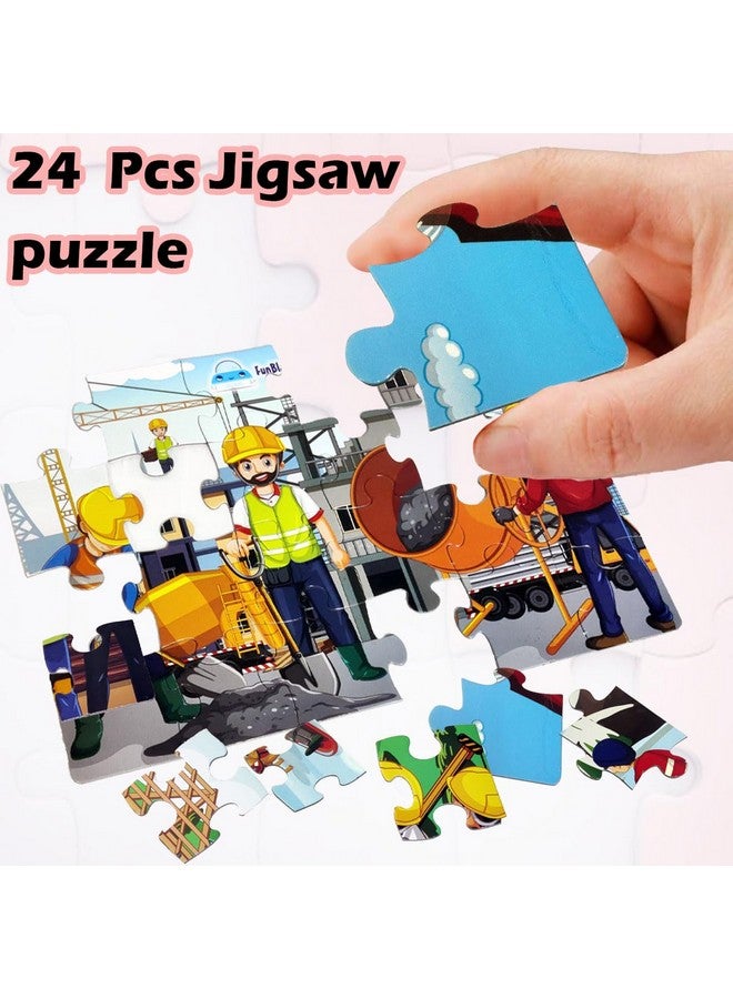 FunBlast Jigsaw Puzzles for Kids, Building Construction Jigsaw Puzzles for Kids, Floor Puzzle for Children, Learning & Educational Jigsaw Puzzle Toys, 24 Pcs Puzzle (Multicolor) (Set-B) - Image 5