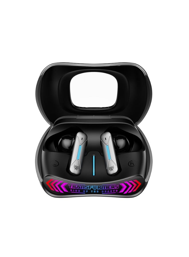 Transformers Wireless Headphones TF-T97 Bluetooth Earbuds Headsets, RGB Ambient Light, Gaming and Music Dual Mode, Grey - Image 2