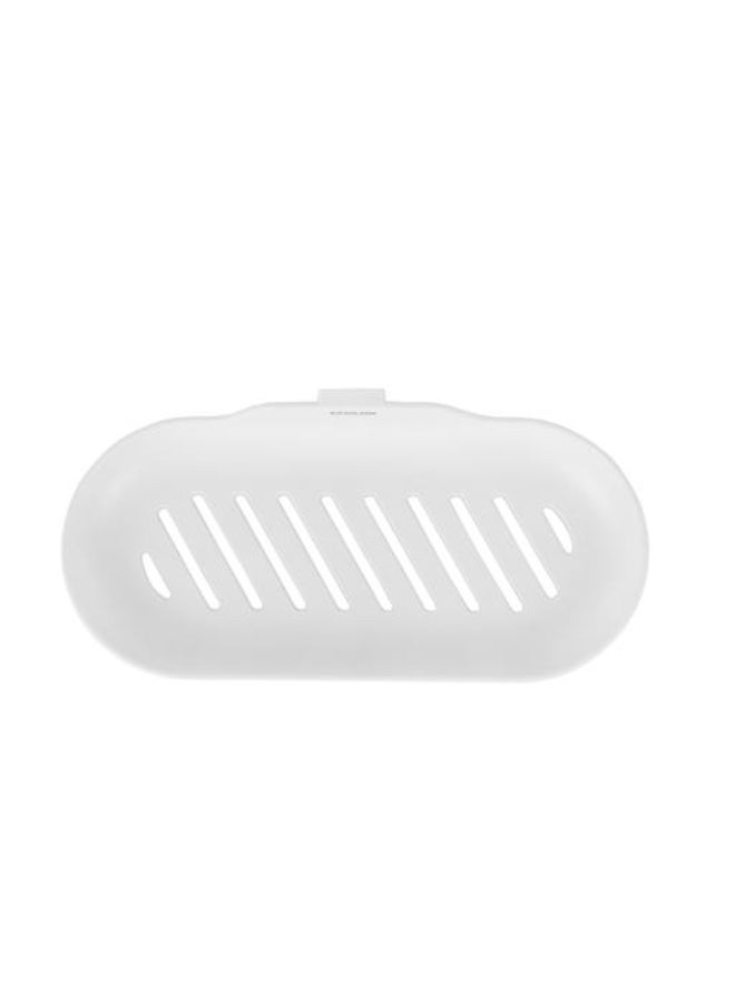 Epsilon Adhesive Soap Holder EPSBA1537 | Wall Mounted Soap Dish with Drain Holes | No-Drill Self-Adhesive Soap Tray | 2kg Load Capacity | Bathroom Soap Holder for Tile, Glass, Metal & Plastic Surfaces | White - Image 3