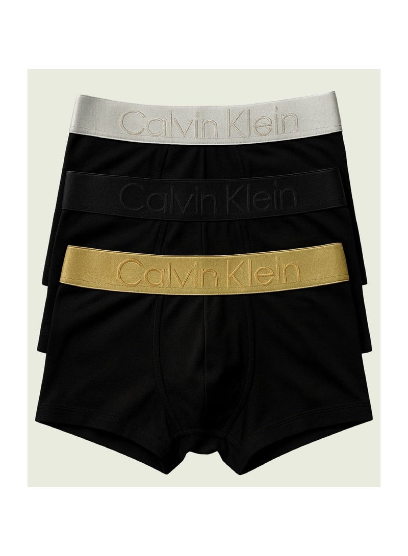 كالفن كلاين بيرفورمانس مجموعة بوكسر رجالي ملابس داخلية قطنية - (عبوة من 3 قطع) - مقاس  لارج - Image 1