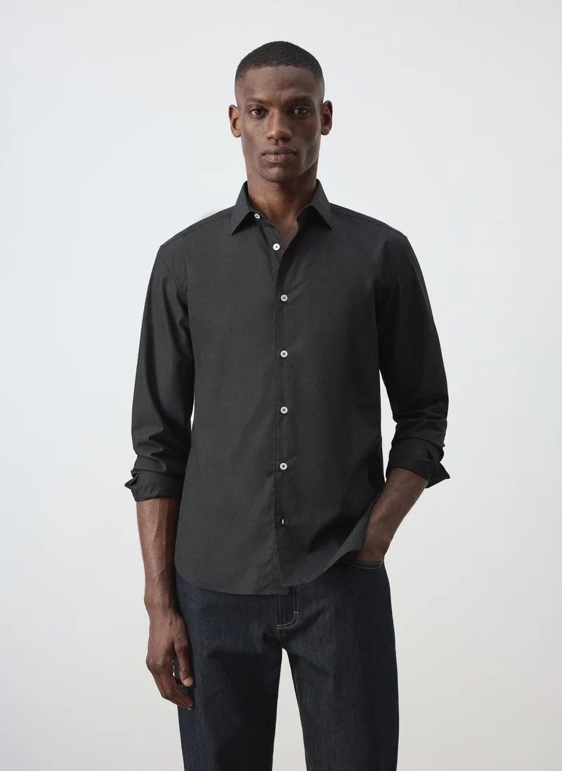 Regular-fit 100% cotton shirt