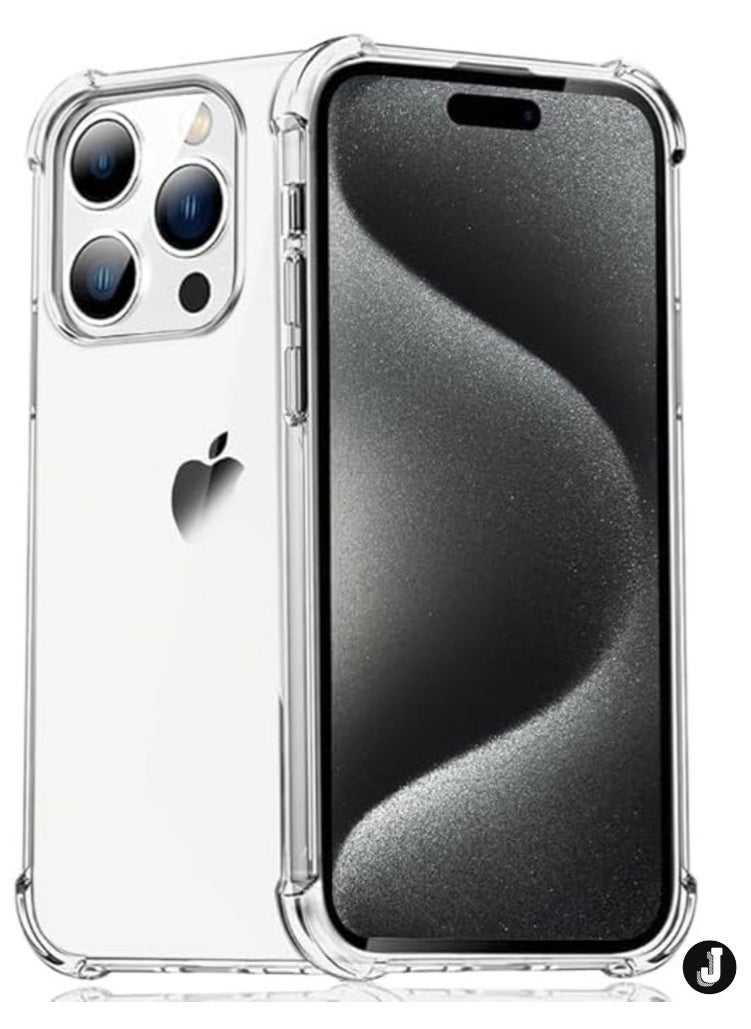 JAJEEK "iPhone 16 Pro Clear Back Air Cushion Case – Shockproof Silicone Protective Bumper Shell for Enhanced Durability" - Image 1
