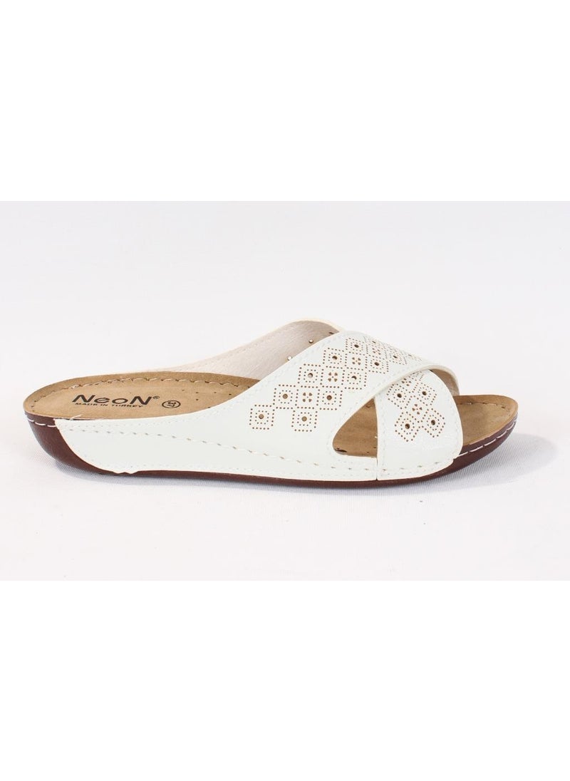 Dagoster DZA37-513 White Daily Orthopedic Women's Slippers  - Image 2
