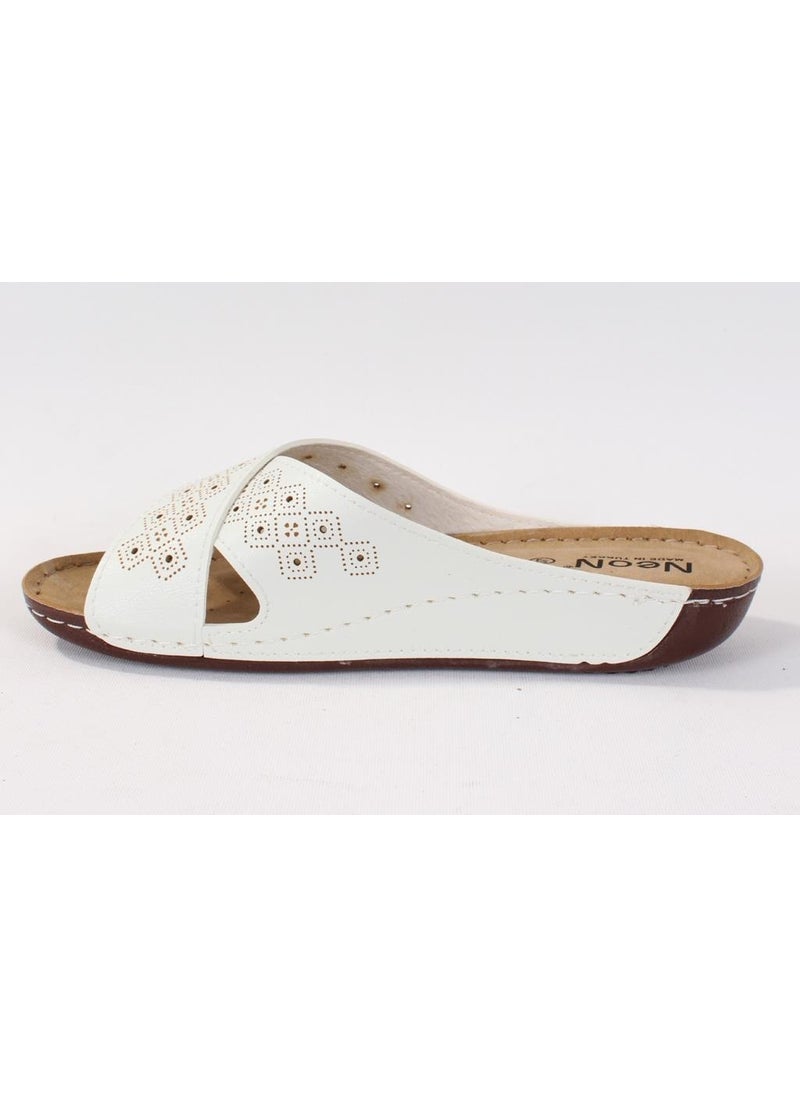 Dagoster DZA37-513 White Daily Orthopedic Women's Slippers  - Image 3