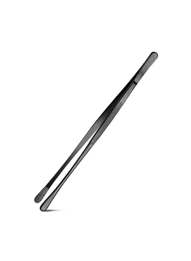 عبوة اقتصادية مكونة من قطعتين، ملقط مطبخ احترافي (لون أسود)، 25 سم - Image 1