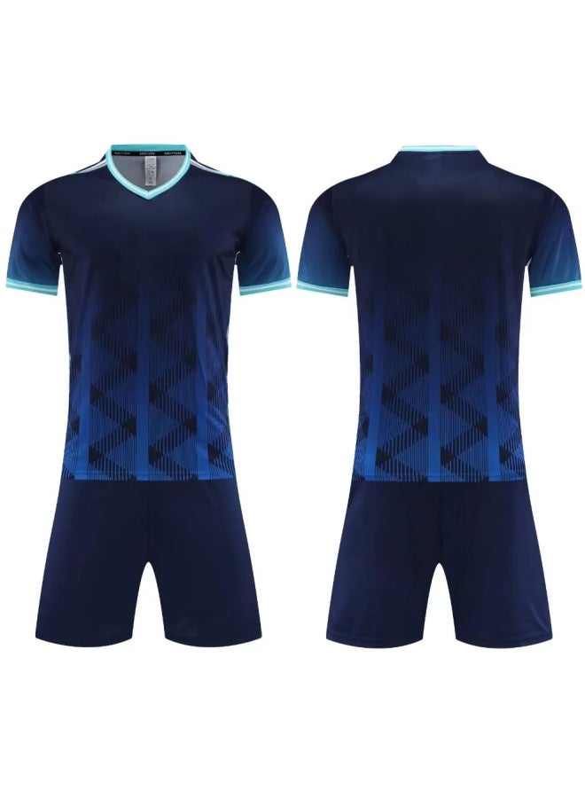 Competition Team Uniforms Sports Breathable Sweat-Wicking Printable Jerseys Football Uniforms For Children And Adults Royal Blue