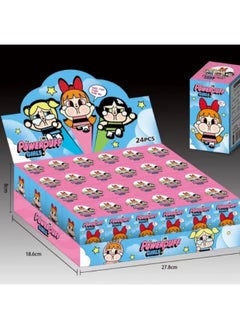 Cross Border 24 Box LABUBU Labu Blind Box Doll Pendant Cute Cartoon Keychain Pupil Toys-Color:Little Policewoman, 24 Small Boxes In A Box, Shot In Multiples Of 24