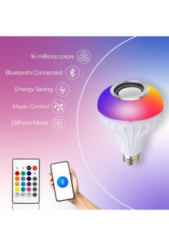 Y&D Wireless Light Bulb Speaker, Bluetooth Bulbs with RGB Smart Music Remote Control, Lamp for Bedroom, Home, Party Decorations  - Image 2