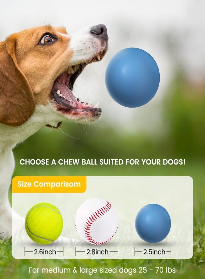 SCHITEC Dog Balls Indestructible, [2 Pack] Solid Rubber Bouncy Fetch Ball for Aggressive Chewers, Durable Chew Toy for Medium Large Dogs - Image 5