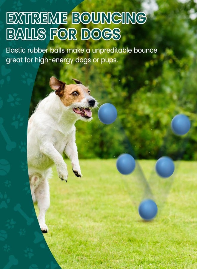 SCHITEC Dog Balls Indestructible, [2 Pack] Solid Rubber Bouncy Fetch Ball for Aggressive Chewers, Durable Chew Toy for Medium Large Dogs - Image 2