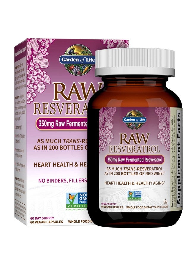 Garden of Life Garden Of Life Heart Resveratrol Supplement - Raw Whole Food Antioxidant Formula for Heart Health, 60 Capsules  - Image 1