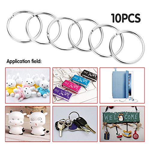 Oubaka 20Pcs Swivel Snap Hook Set,Stainless Steel Swivel Snap Hooks with Durable Metal Split Key Rings Jewelry Velvet Pouches for DIY Craft,Pet Chains,Dog Tie-Out Cable, Split Ring,Bird Feeders and More - Image 2