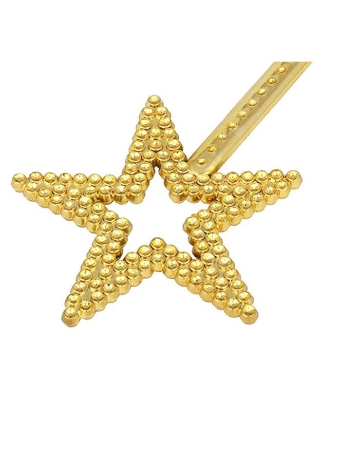 Tvoip 5PCS Girls Costume Props Star Magic Wand Angel Fairy Wands Sticks Birthday Party Wedding Halloween Cosplay Christmas 13 Inches (Gold) - Image 3