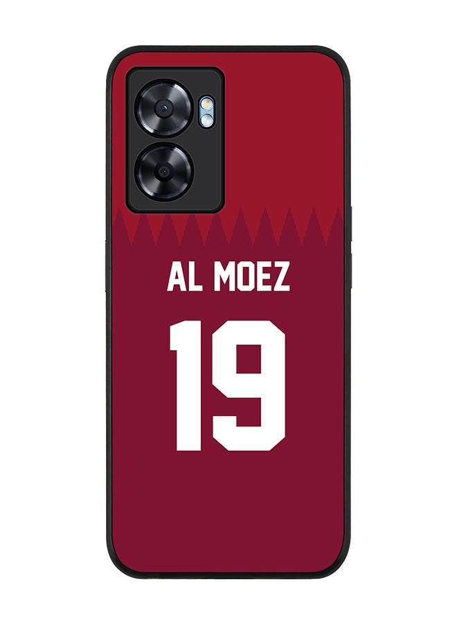 Stylizedd Rugged Black edge case for Oppo A57 Slim fit Soft Case Flexible Rubber Edges Anti Drop TPU Gel Thin Cover - Football Team - Qatar Player Name - Al Moez - Image 1