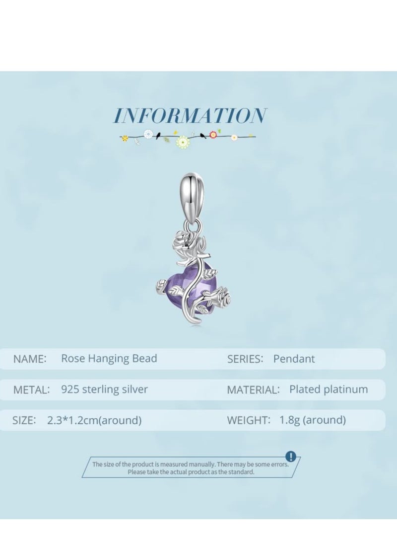 Design Inspiration: A romantic rose is decorated on a large purple zircon, which is noble and luxurious, revealing the elegance and implication of women. The language of roses is love. - Image 5