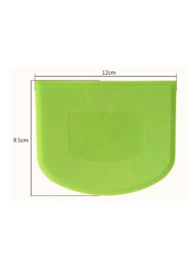 Beauenty Soft Cake Cream Scraper Dough Cutter Tool Green 12x9.5x0.2cm - Image 2