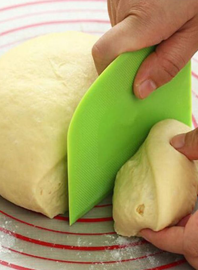 Beauenty Soft Cake Cream Scraper Dough Cutter Tool Green 12x9.5x0.2cm - Image 3
