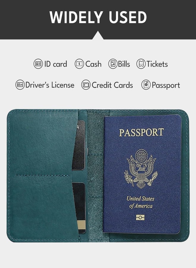 ALLIVE Genuine Leather Passport Holder Women Men, Passport Holder with Airtag, Travel Must Haves Airport Essentials, Passport Cover Case Travel Gifts - Image 4