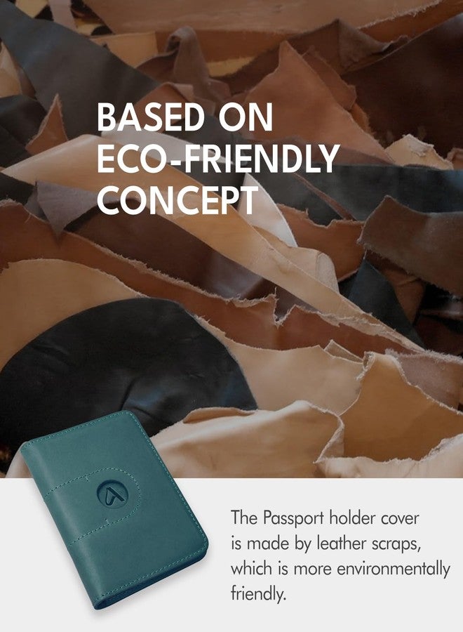 ALLIVE Genuine Leather Passport Holder Women Men, Passport Holder with Airtag, Travel Must Haves Airport Essentials, Passport Cover Case Travel Gifts - Image 2