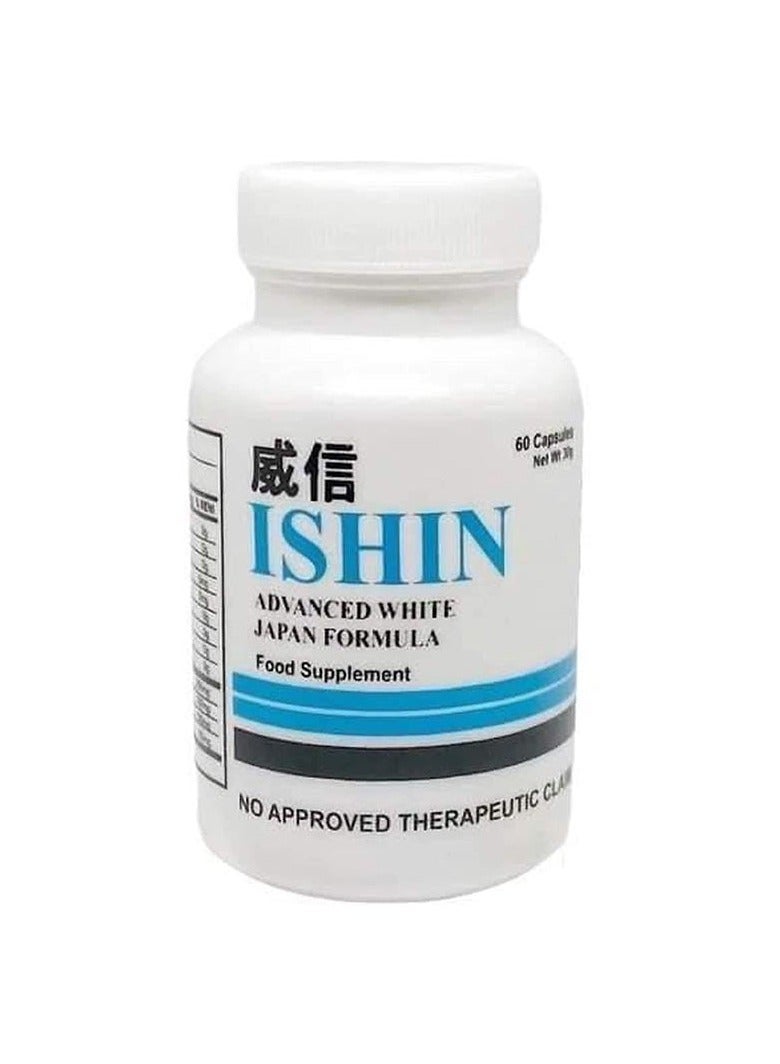 Ishin Advanced 10X Whitening Japan Formula with Collagen and Glutathione 60 Capsule - Image 2
